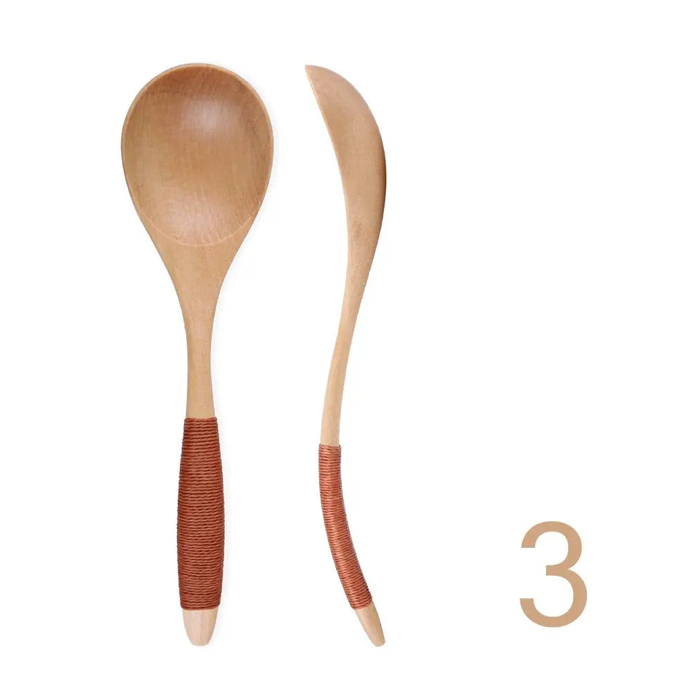 Hand-made Catering Wood Soup Spoon