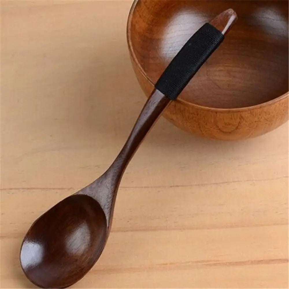 Hand-made Catering Wood Soup Spoon