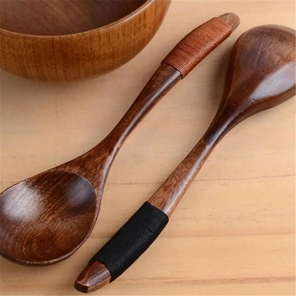 Hand-made Catering Wood Soup Spoon