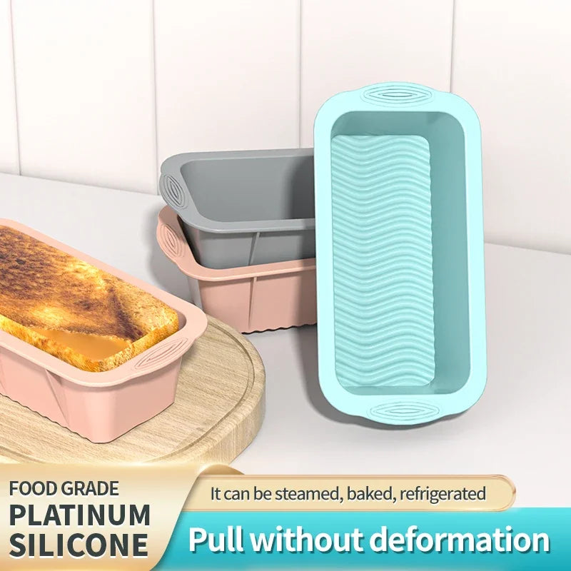 Household Rectangular Silicone Mold Candy Toast Mould Easter Bread DIY Kitchen Supplies Cake Bakeware Pan Baking Tools