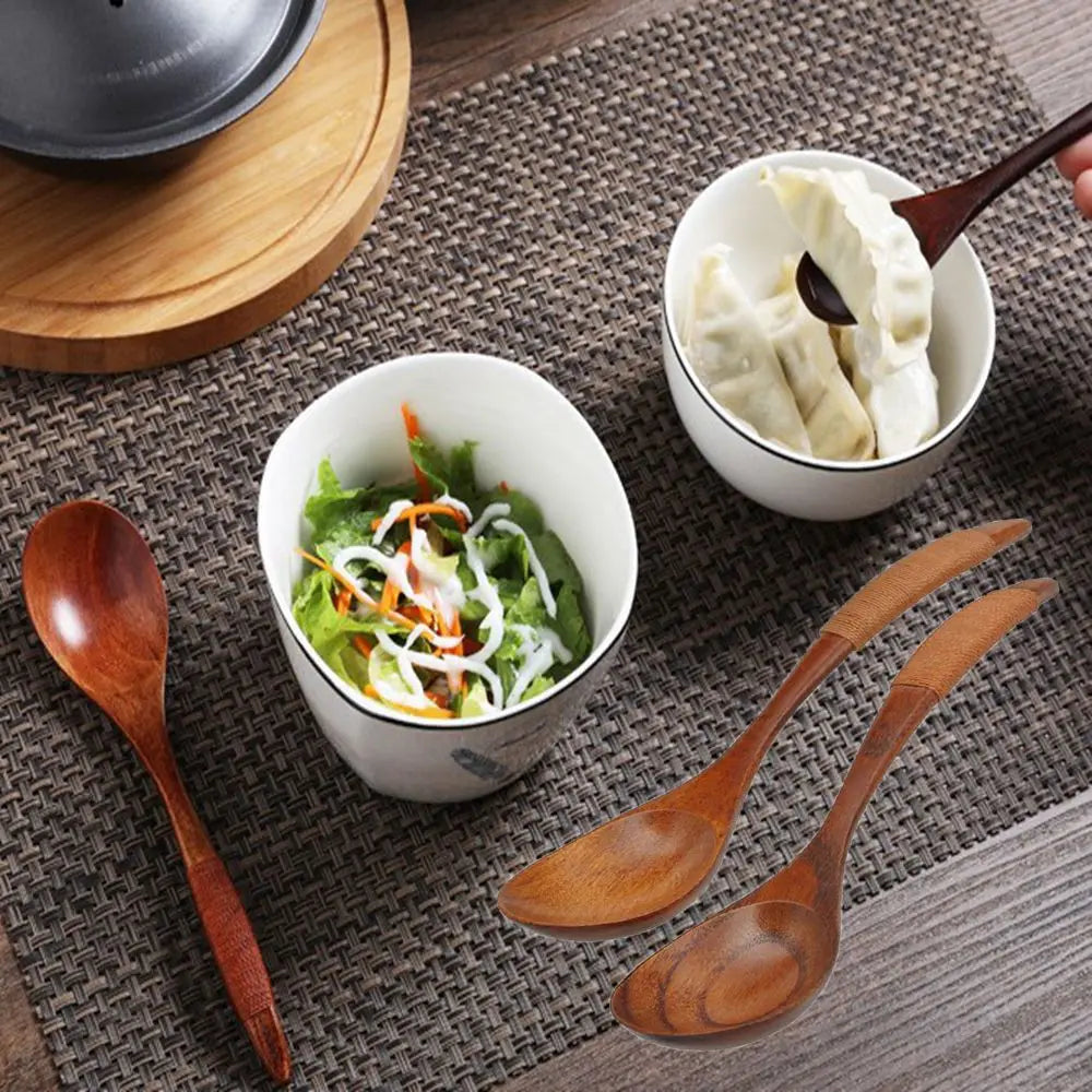 Hand-made Catering Wood Soup Spoon