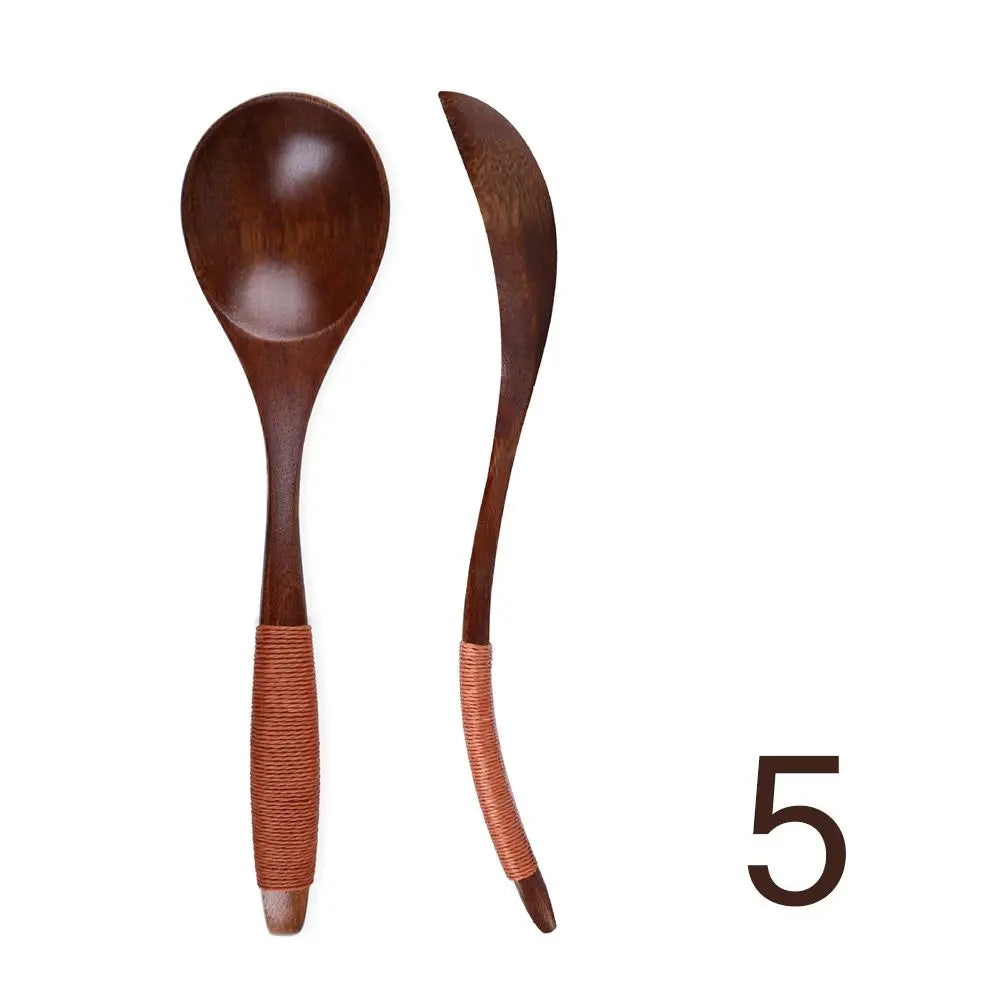 Hand-made Catering Wood Soup Spoon