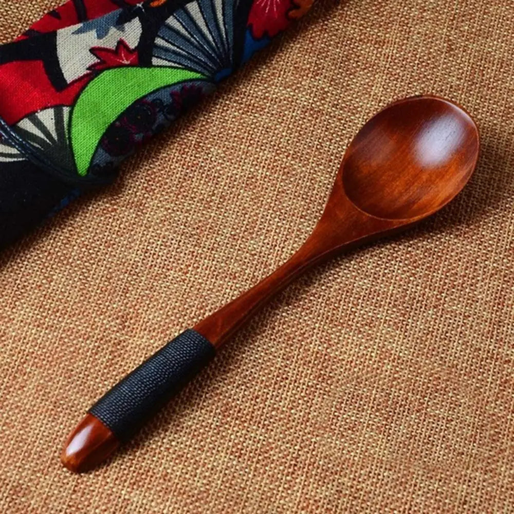 Hand-made Catering Wood Soup Spoon