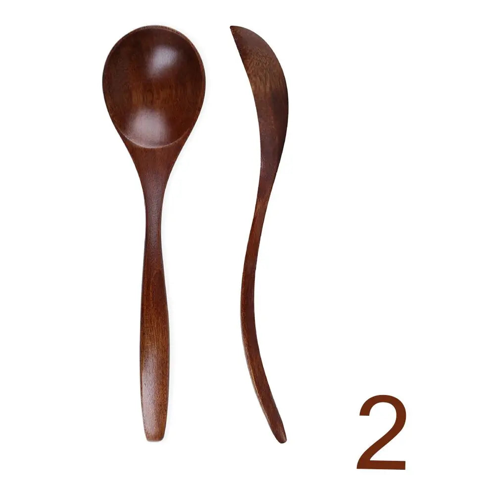 Hand-made Catering Wood Soup Spoon