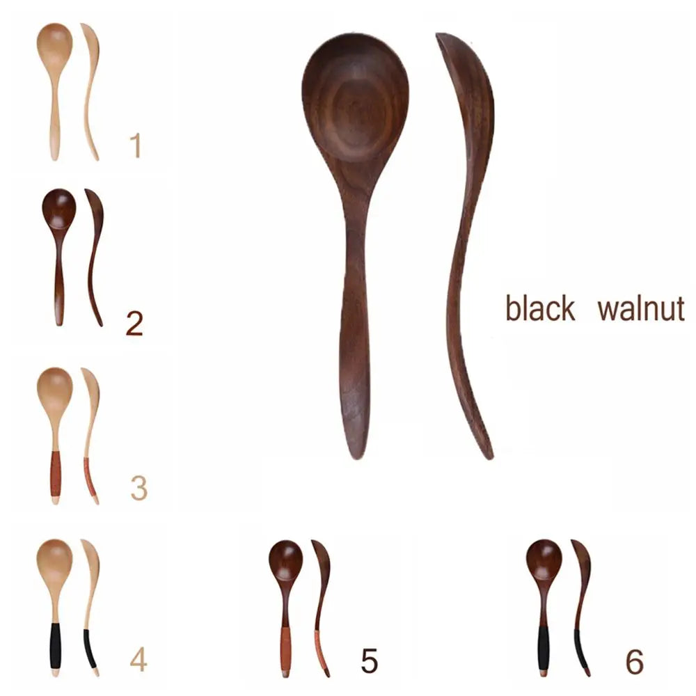 Hand-made Catering Wood Soup Spoon